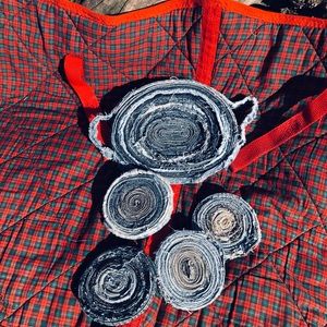 Denim trivets and coasters